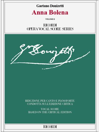 Anna Bolena. Edition Critique - DONIZETTI - Partition - Opéras